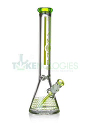 9mm extra thick beaker bong with honeycomb decal by diamond glass