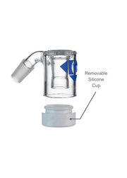 Durable Diamond Glass Dab Catcher: Removable Silicone Cup for Wax Preservation and Rig Maintenance