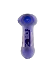blue purple glass pipe with a blue accent on a white background