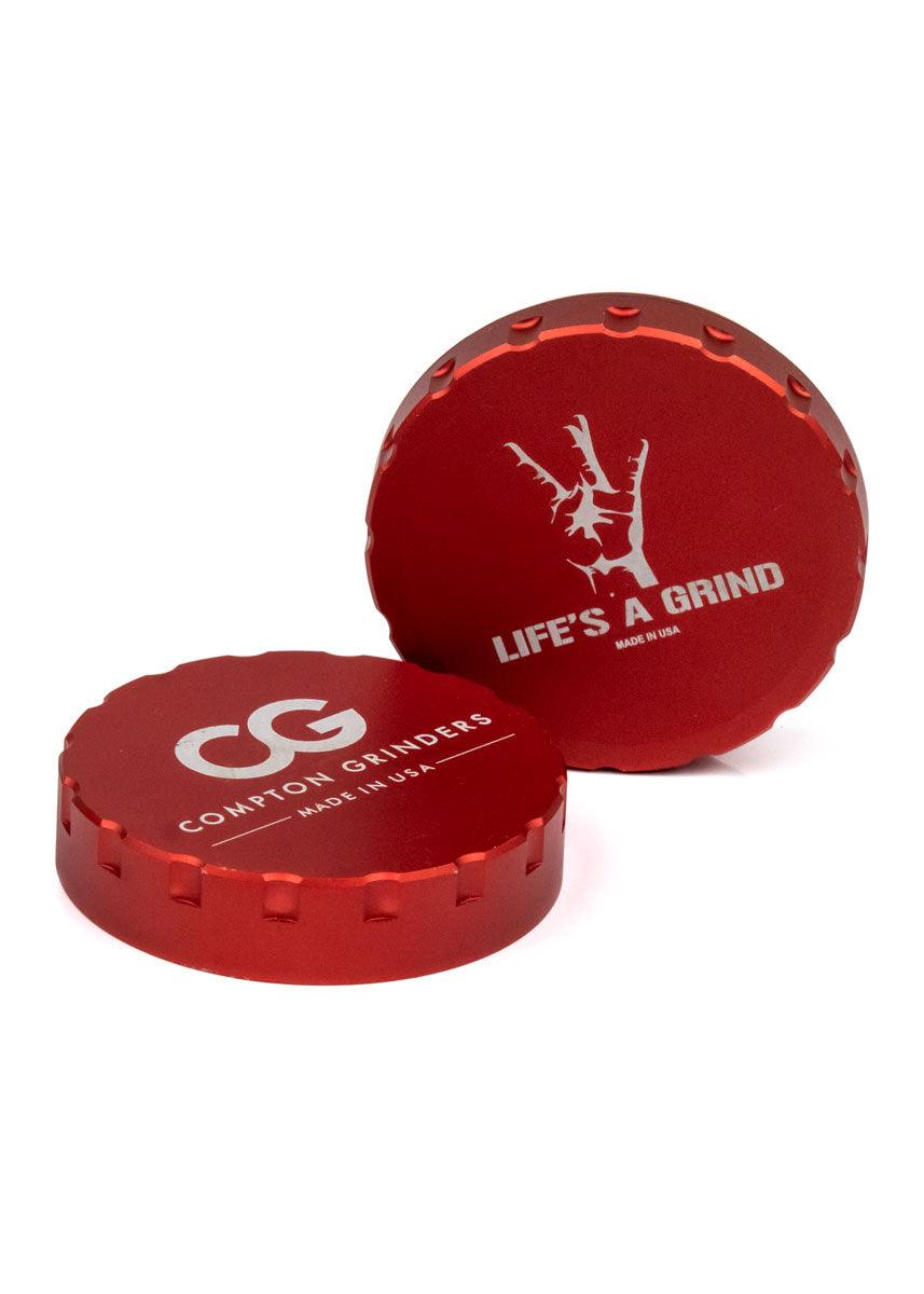 red compton grinders 2 piece weed grinder