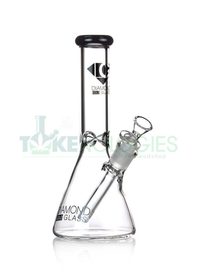 diamond clone beaker bong with color accents
