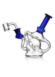 Recycling dab rig by diamond glass in color blue