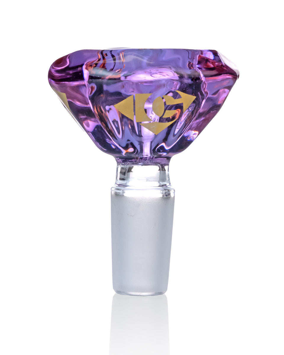 diamond glass purple bowl