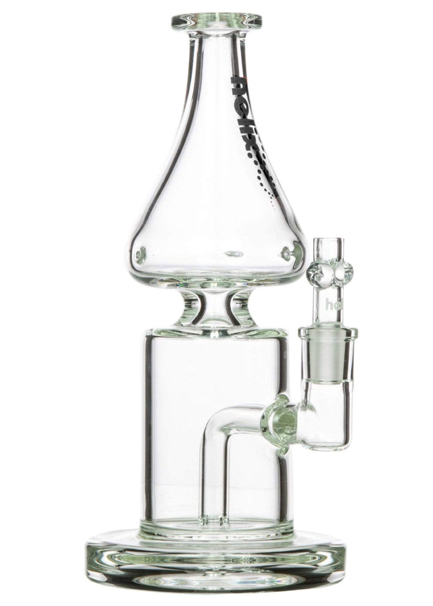 HELIX™ CLEAR STRAIGHT BASE W/ FIXED DOWNSTEM WATER PIPE