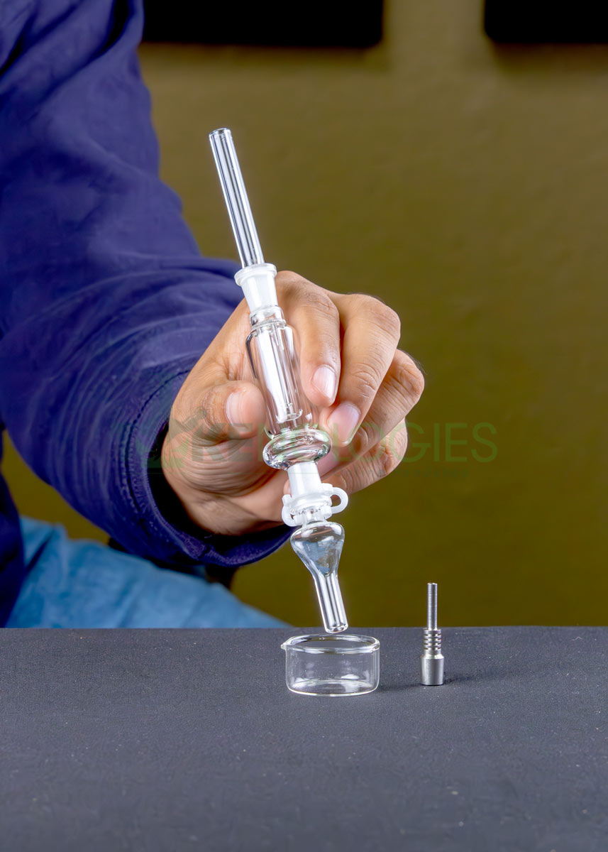 Micro NC Nectar Collector Dab Straw With Metal and Quartz Tips
