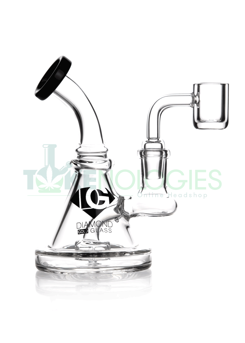 diamond glass mini coil dab rig bubbler bong perfect for wax and flower