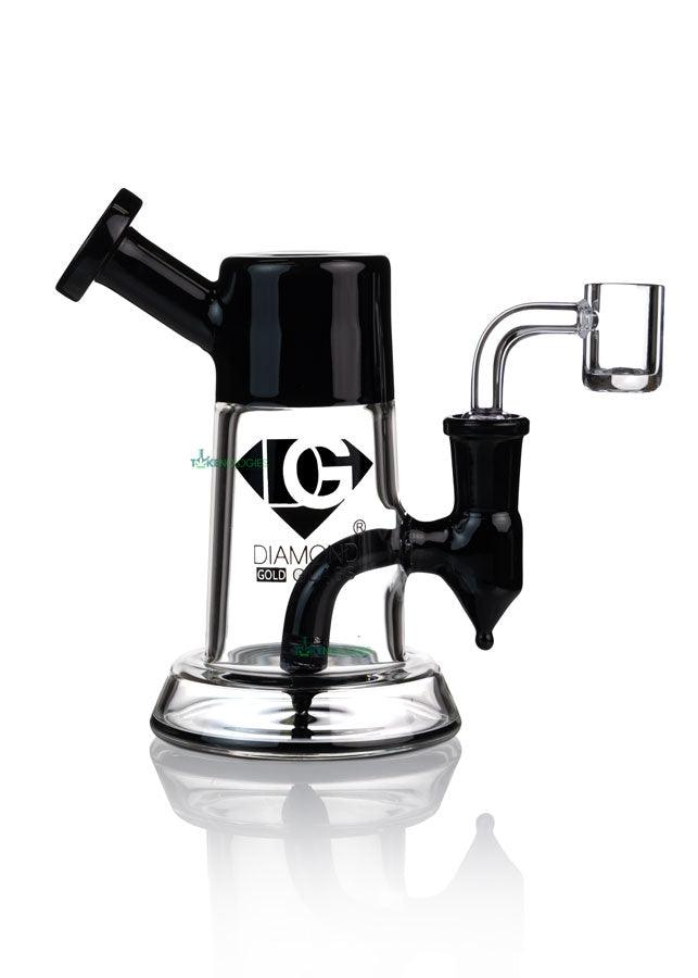 Stem Perc Dab Rig by Diamond Glass. Includes Bowl Piece and Banger