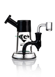 Stem Perc Dab Rig by Diamond Glass. Includes Bowl Piece and Banger