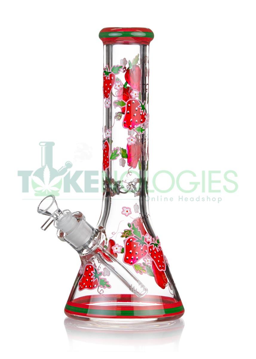 Strawberry Beaker Bong 9MM Extra-Heavy - Tokenologies