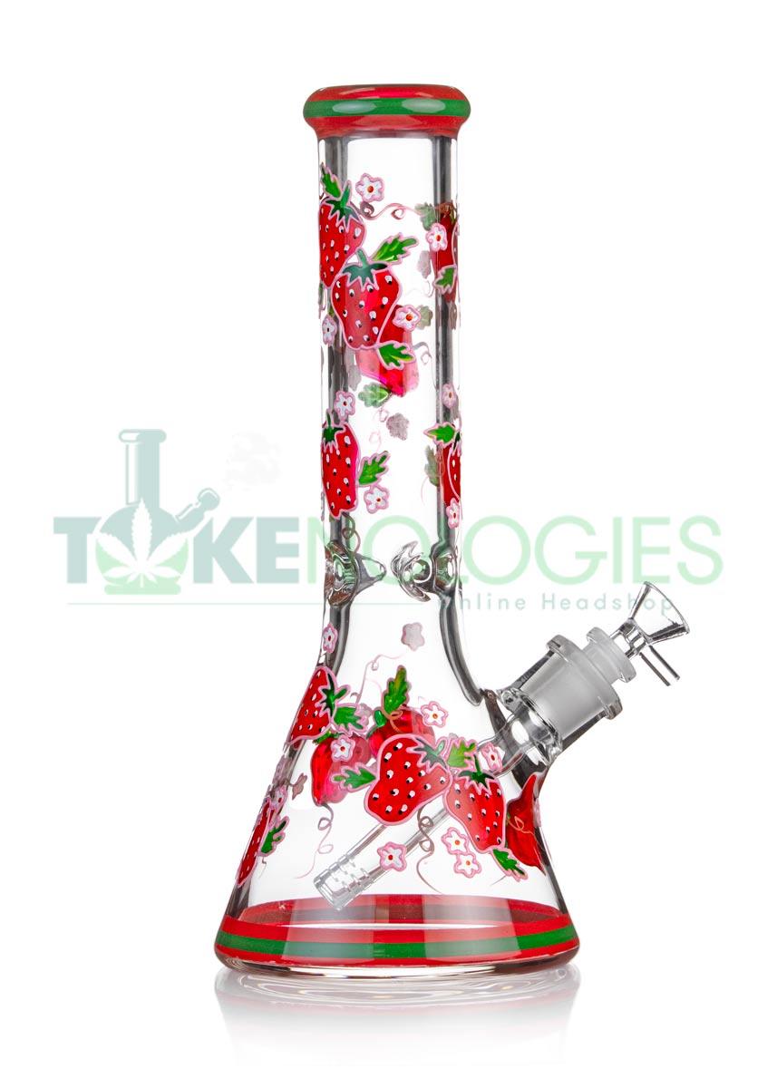 Strawberry Beaker Bong 9MM Extra-Heavy - Tokenologies