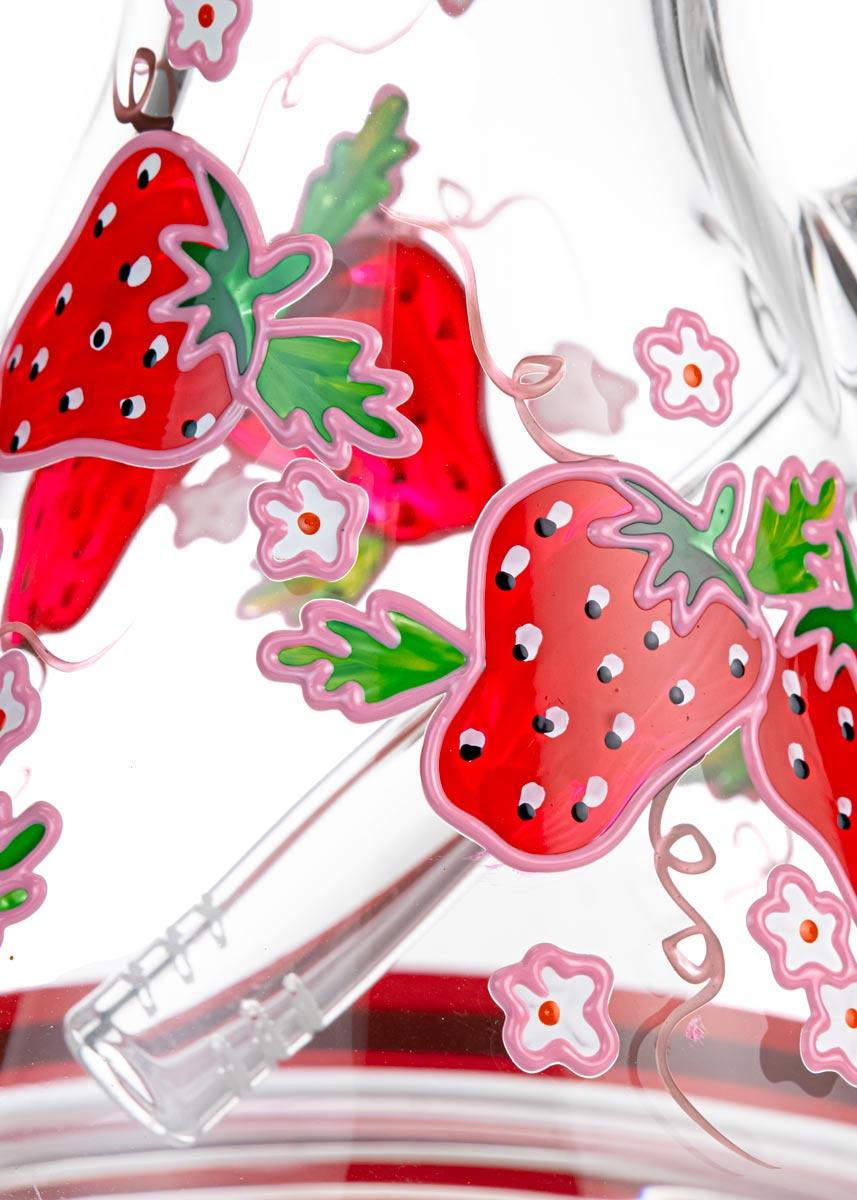 Strawberry Beaker Bong 9MM Extra-Heavy - Tokenologies