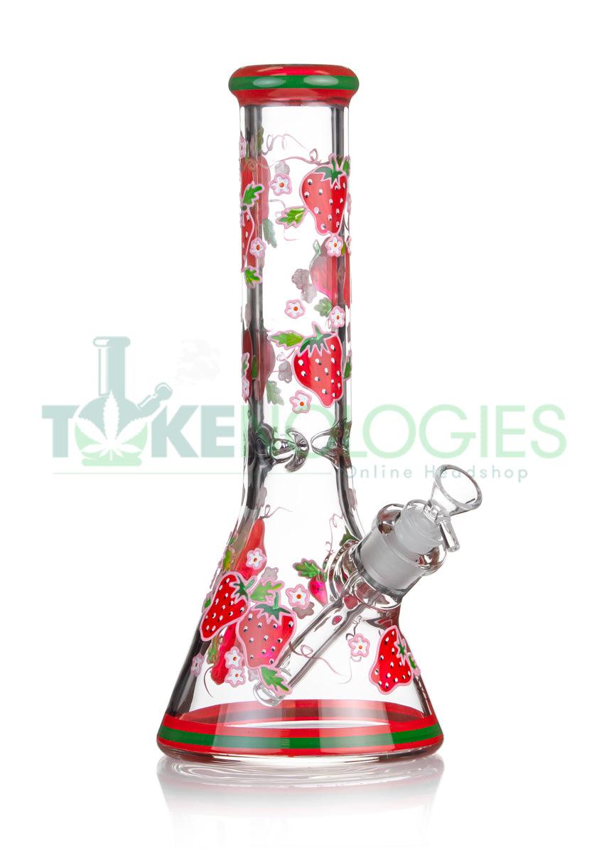 Strawberry Beaker Bong 9MM Extra-Heavy - Tokenologies