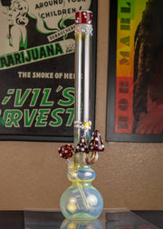 mushroom themed glass water pipe bong