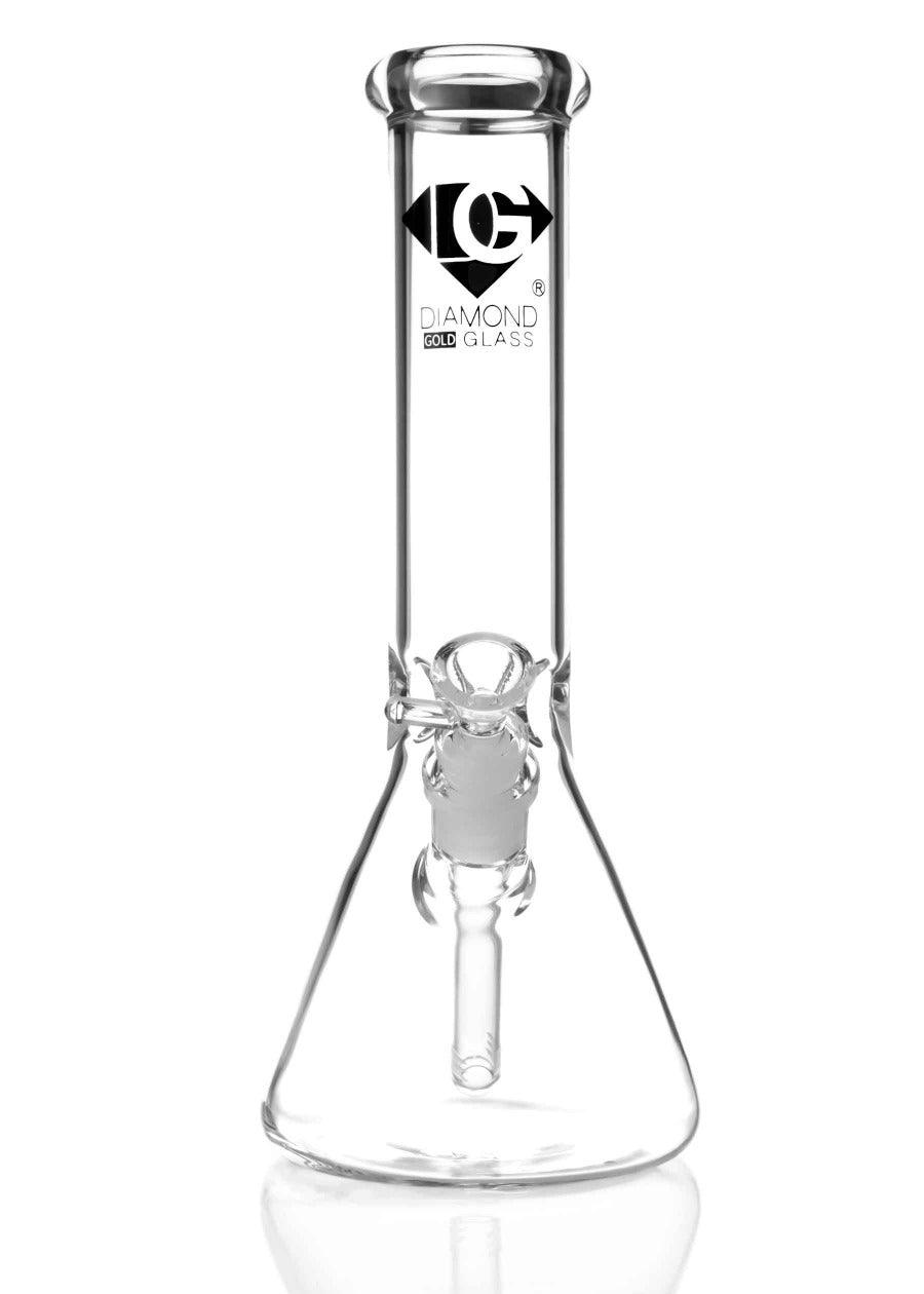 diamond glass classic 12" inch beaker bong clear