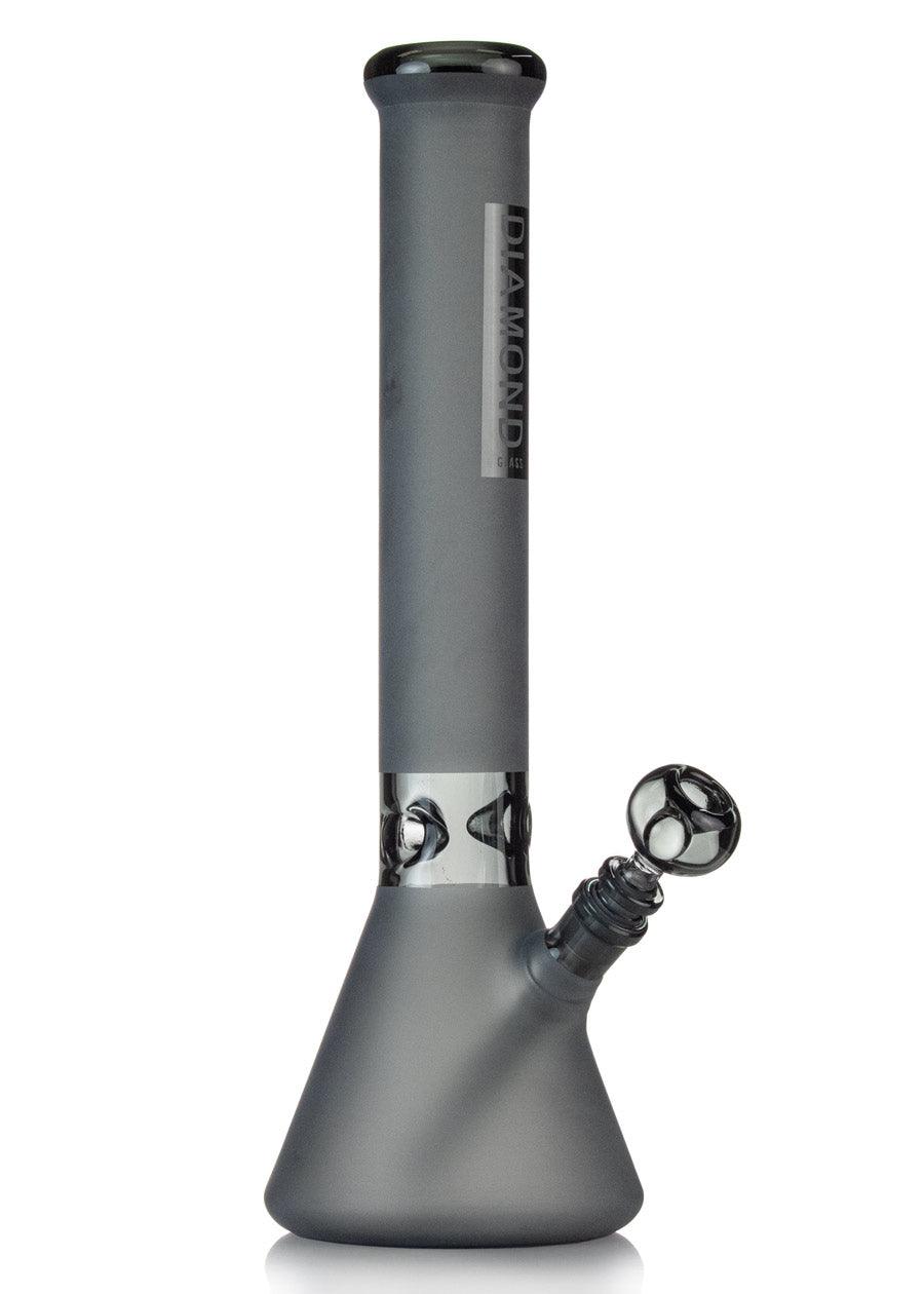 matte sandblasted beaker bong by diamond glass