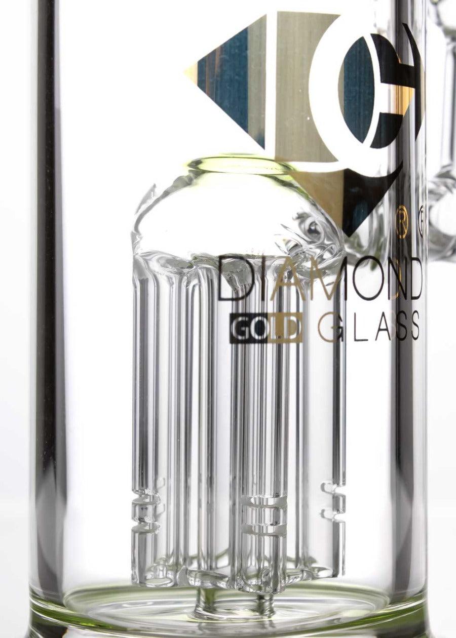 tree perc bong diamond gold glass