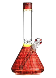 hvy glass red bong