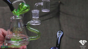 diamond glass sherlock bubbler dab rig bong