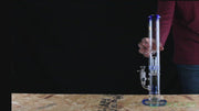 diamond glass ratcher perc straight bong