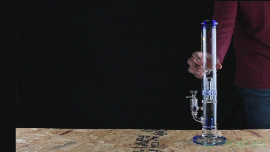 diamond glass ratcher perc straight bong