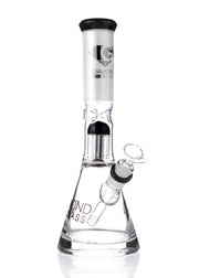 diamond glass beaker bong in white color