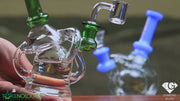 diamond glass recycler dab rig microscope
