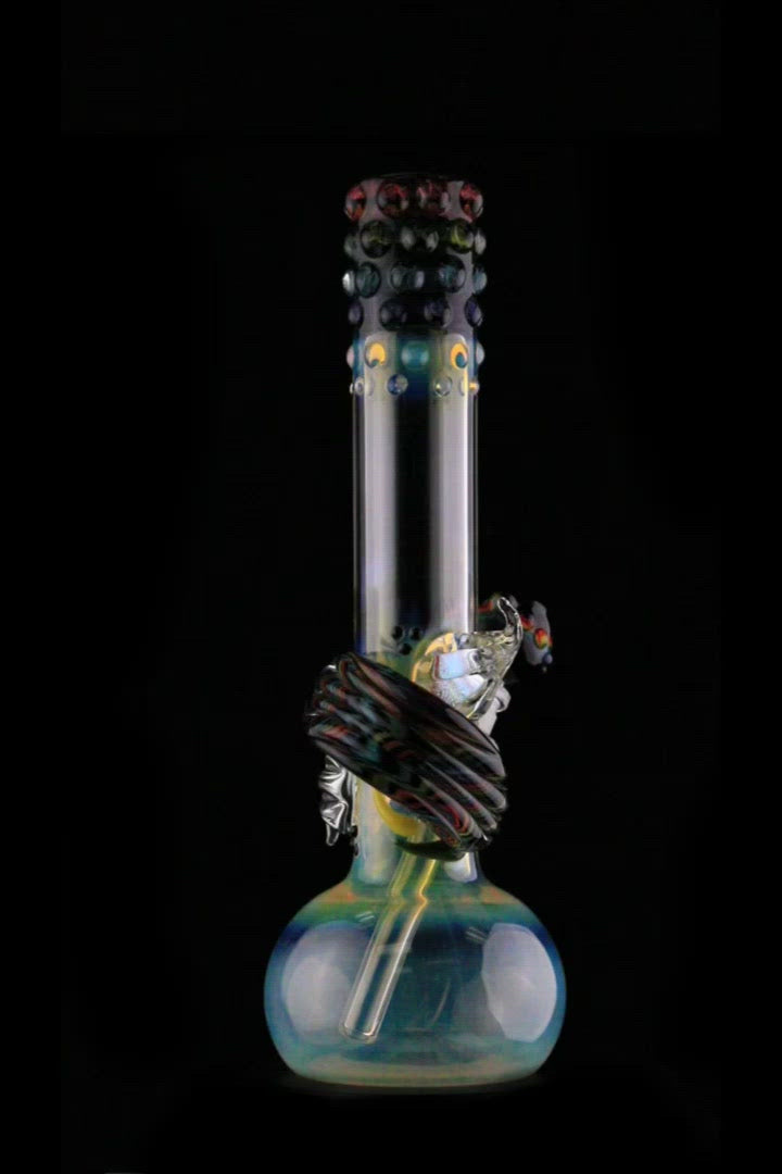 trident glass fumed rainbow water pipe
