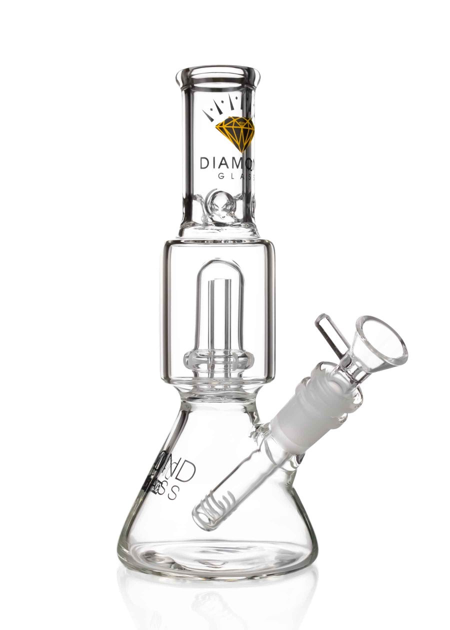 diamond glass 8" inch bong with a showerhead perc