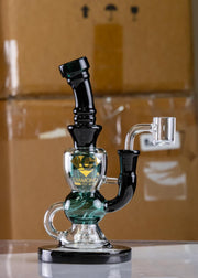 This image shows an incycler dab rig by diamond glass.