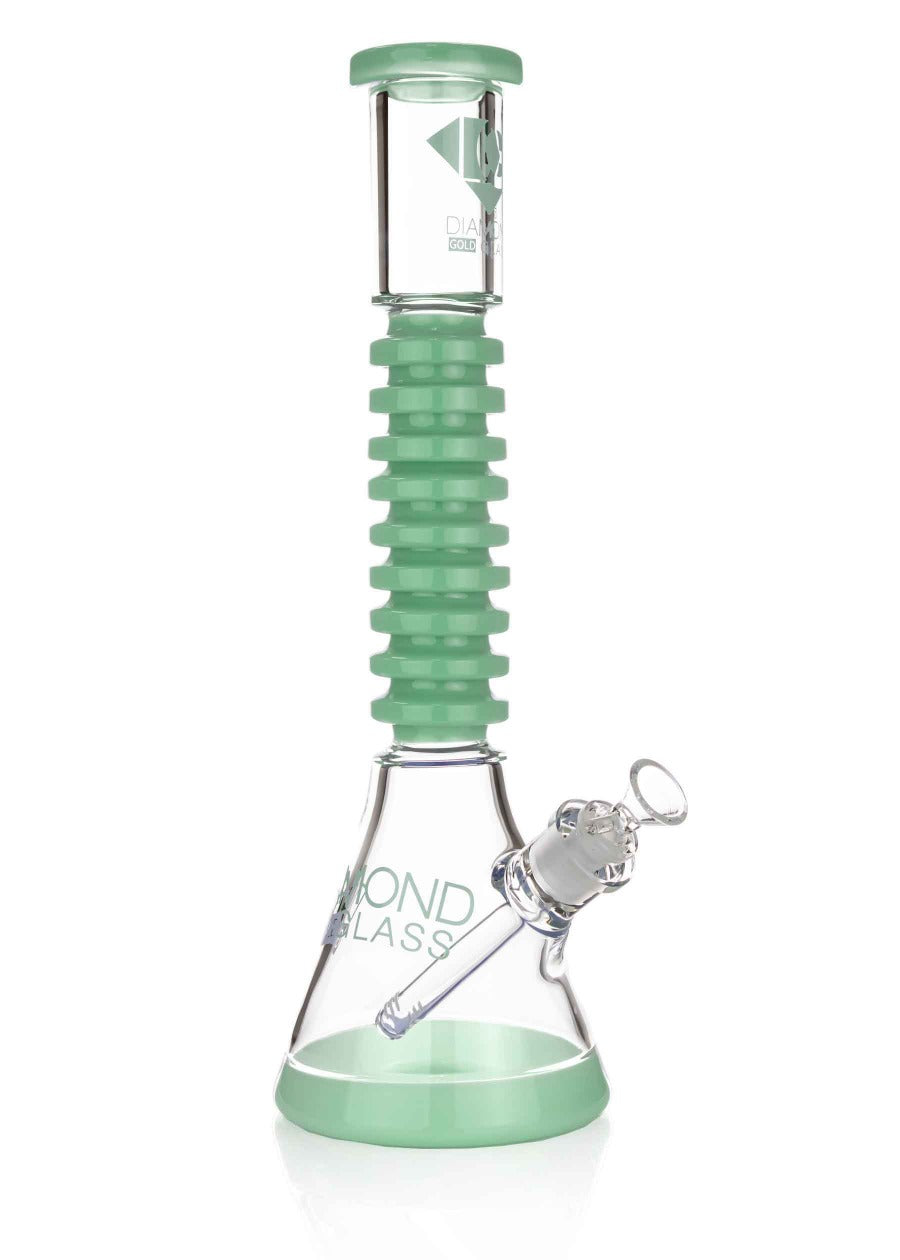 milk green diamond glass beaker water pipe