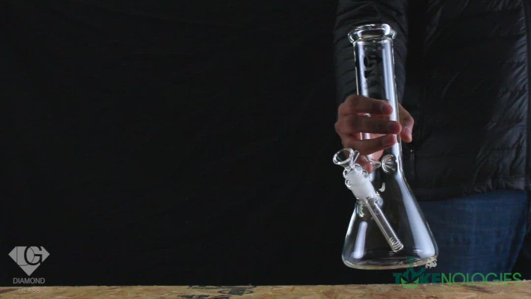diamond glass classic beaker bong 12 inches