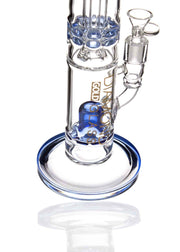 diamond glass double ratchet water pipe bong