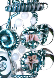 hvy glass pot coil marbles