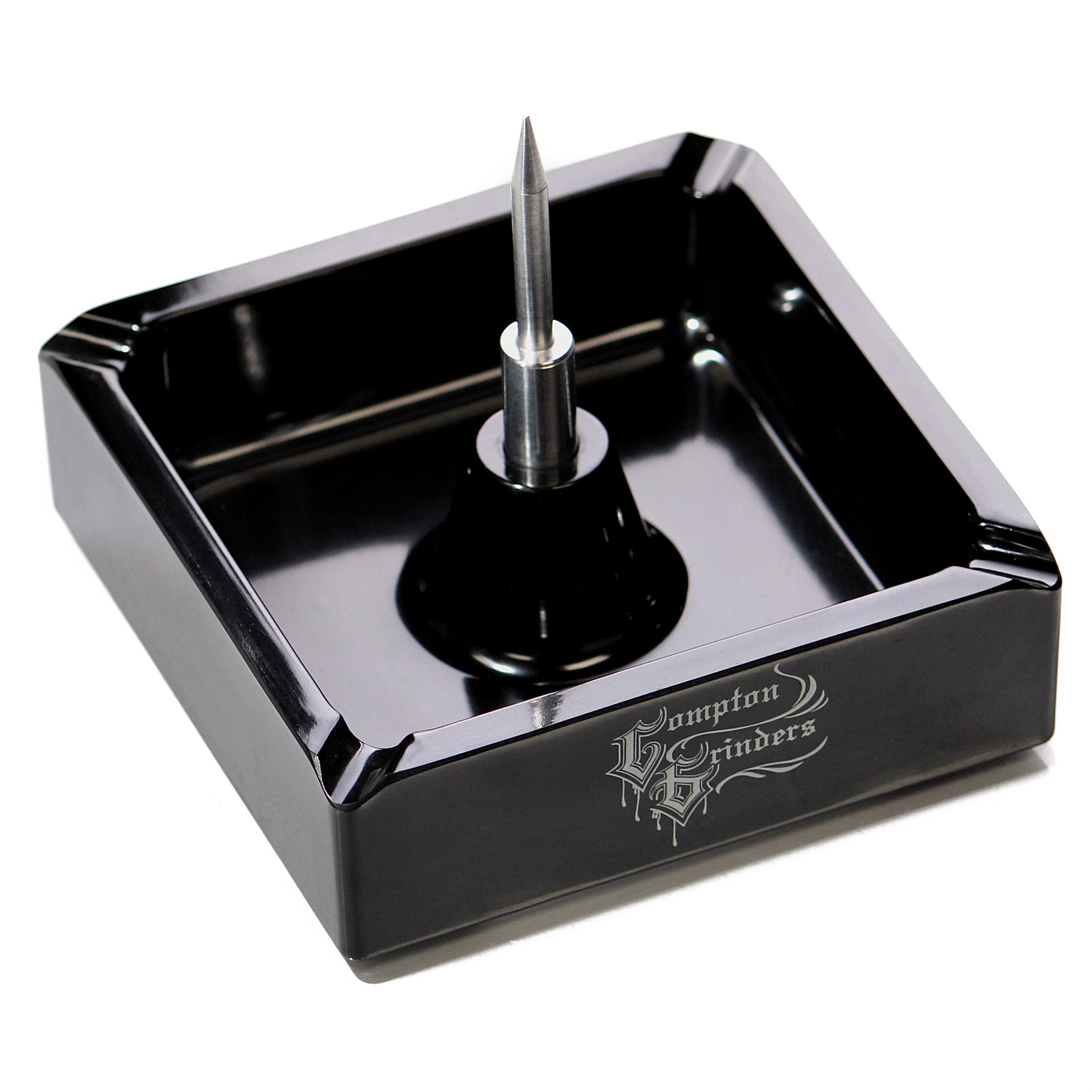 Compton Grinders ashtray with poker