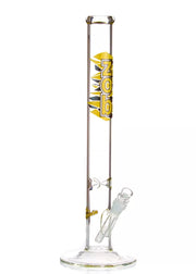 18 Inch Straight Bong by ZOB glass with yellow logo