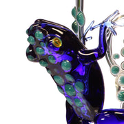 Trident Glass blue frog bong