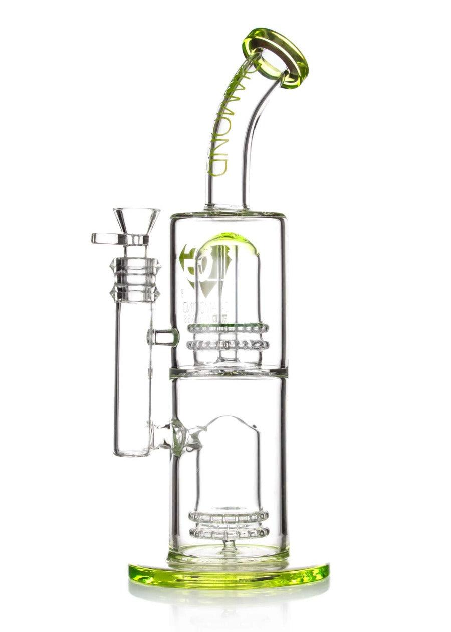 diamond glass quad percs slyme green