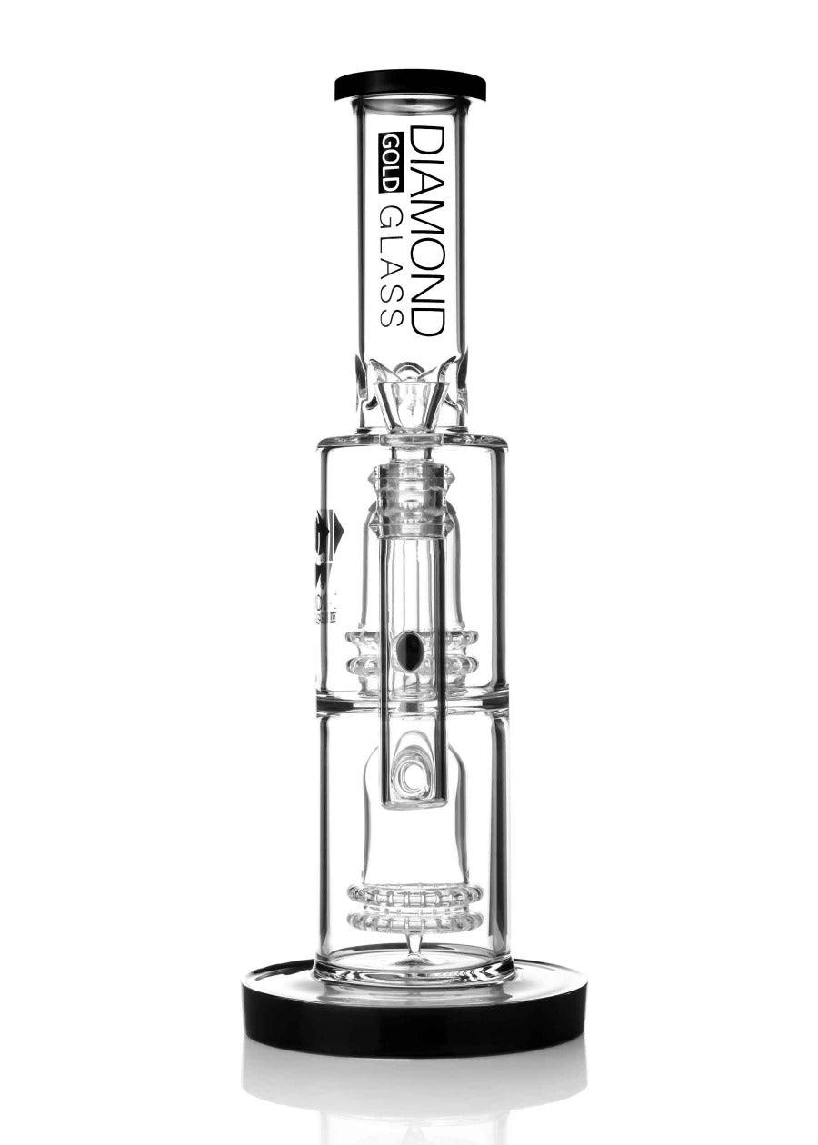 diamond glass gold bong