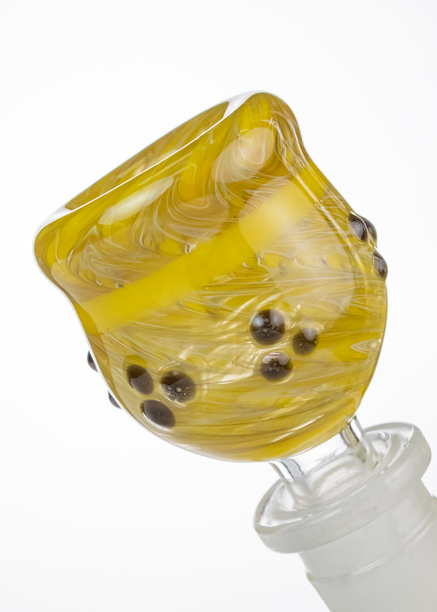 trident glass yellow bowl