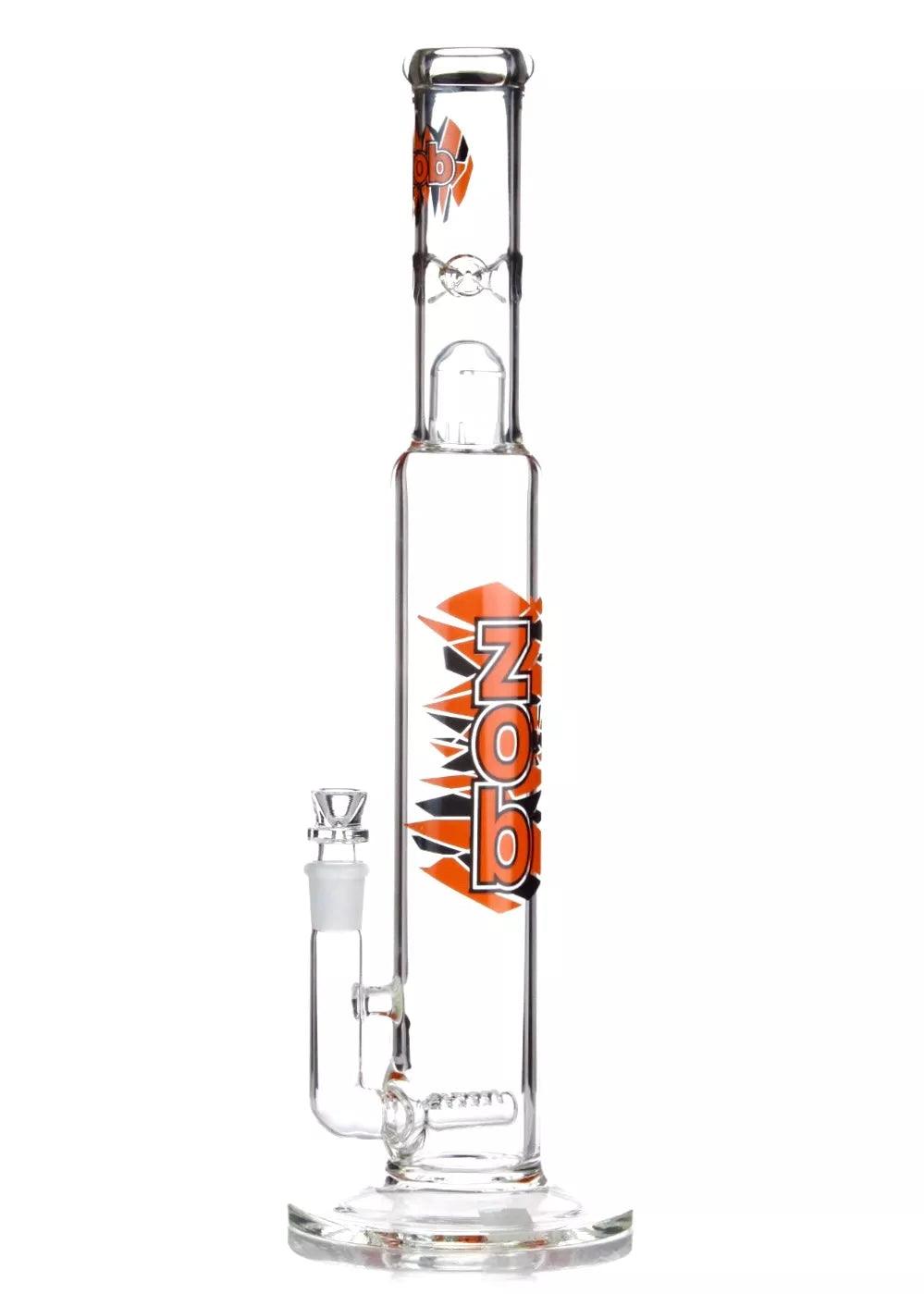 ZOB Glass 18" Inch Gridded Inline Straight Tube Bong - Tokenologies