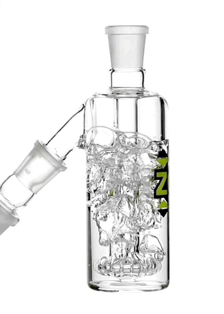 ZOB Glass 6.5" Ash Catcher w/ Flat Disc Perc – 45 Degrees - Tokenologies