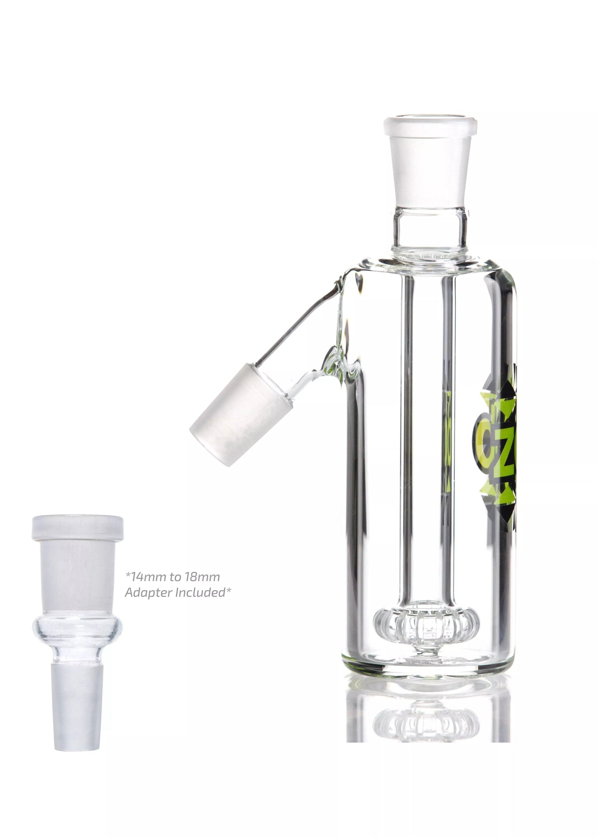 ZOB Glass 6.5" Ash Catcher w/ Flat Disc Perc – 45 Degrees - Tokenologies